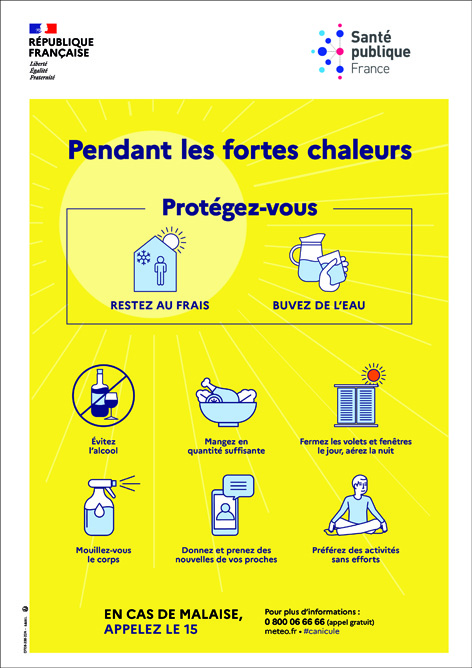 Affiche recommandations canicule